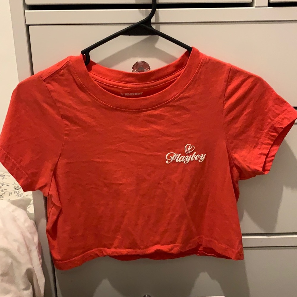 cropped playboy top